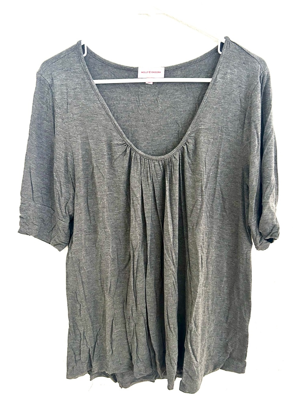 Molly & Isadora Gray Scoop-Neck T Shirt
